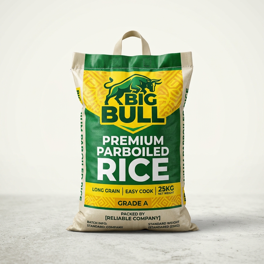 25KG Big Bull Parboiled Rice